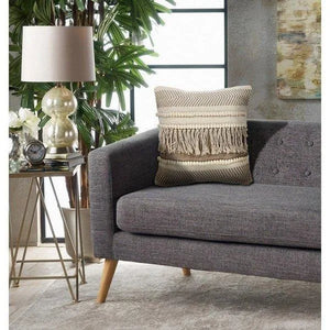 Beige Over tufted Farmhouse LR07318 Throw Pillow