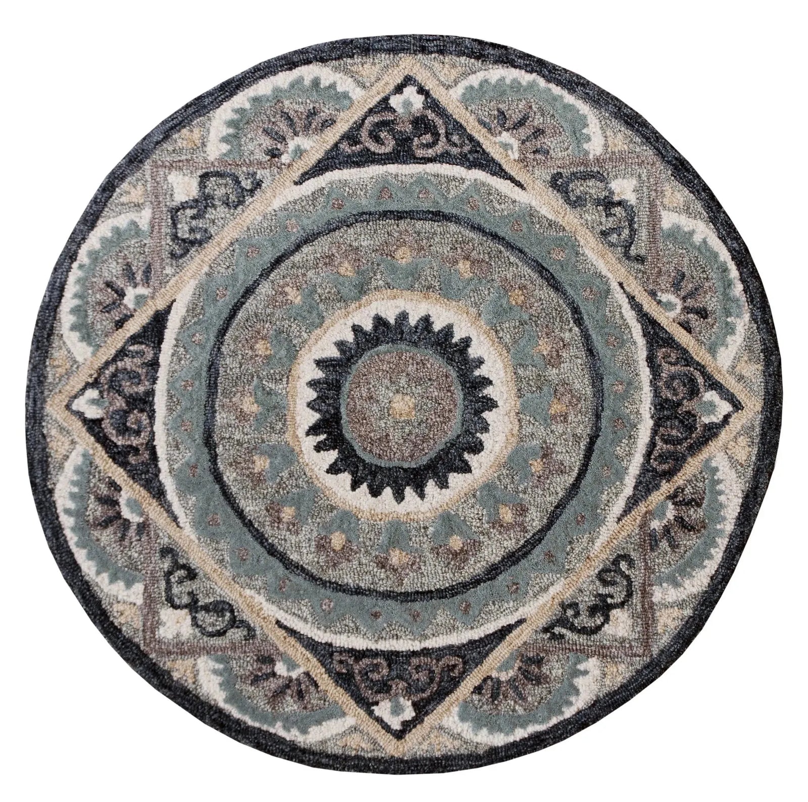 Bella Rose Lr21708 Gray/Cream/Blue Rug