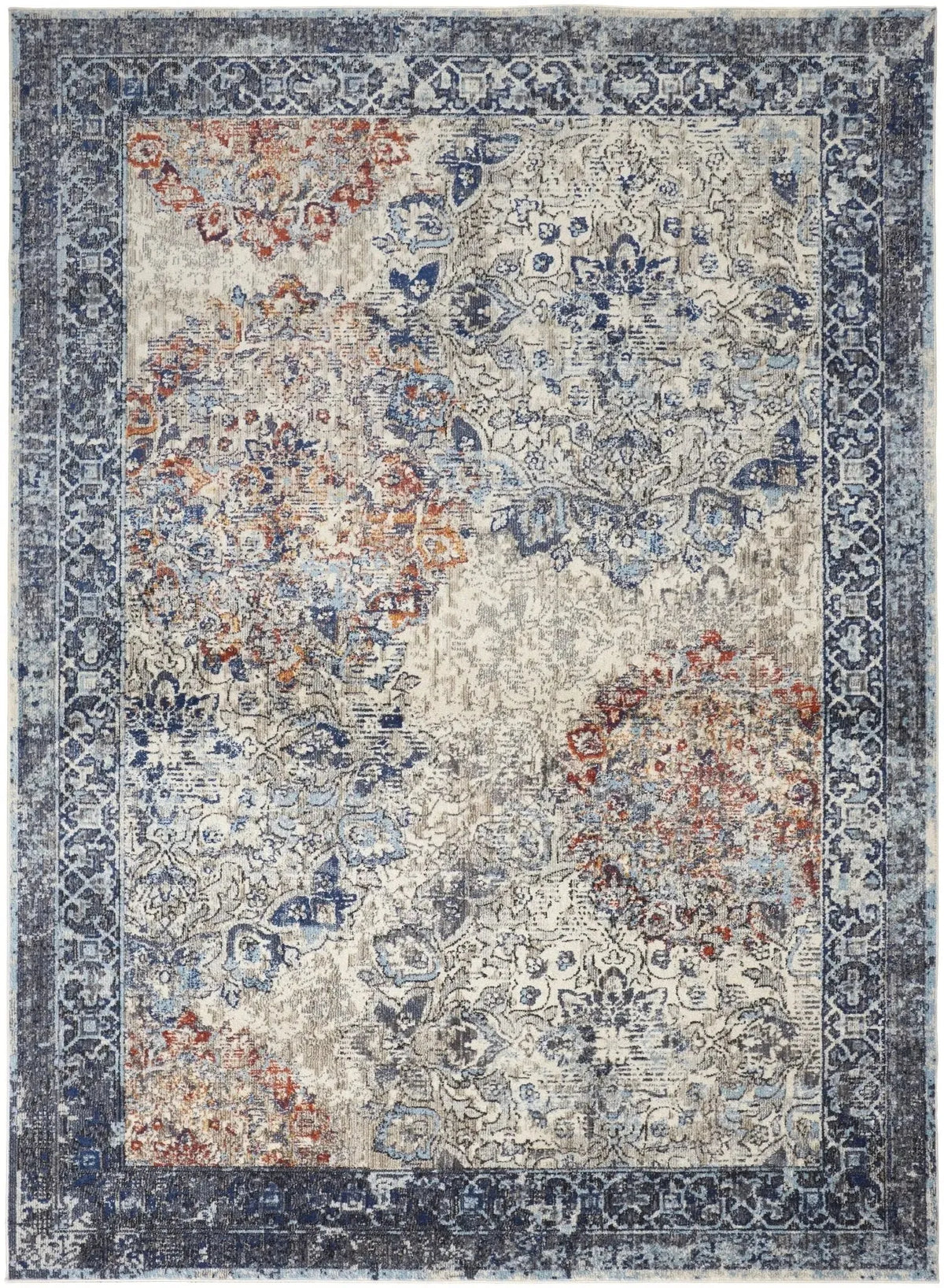 Bellini I39Cq Blue/Orange Rug