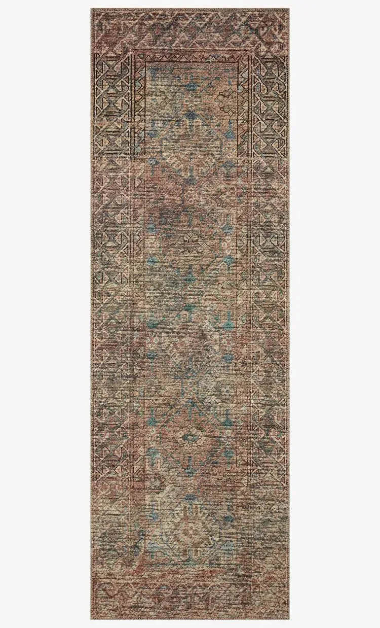 Billie BIL-04 Aqua/Rust Rug