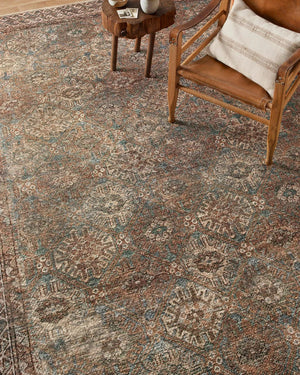 Billie BIL-04 Aqua/Rust Rug