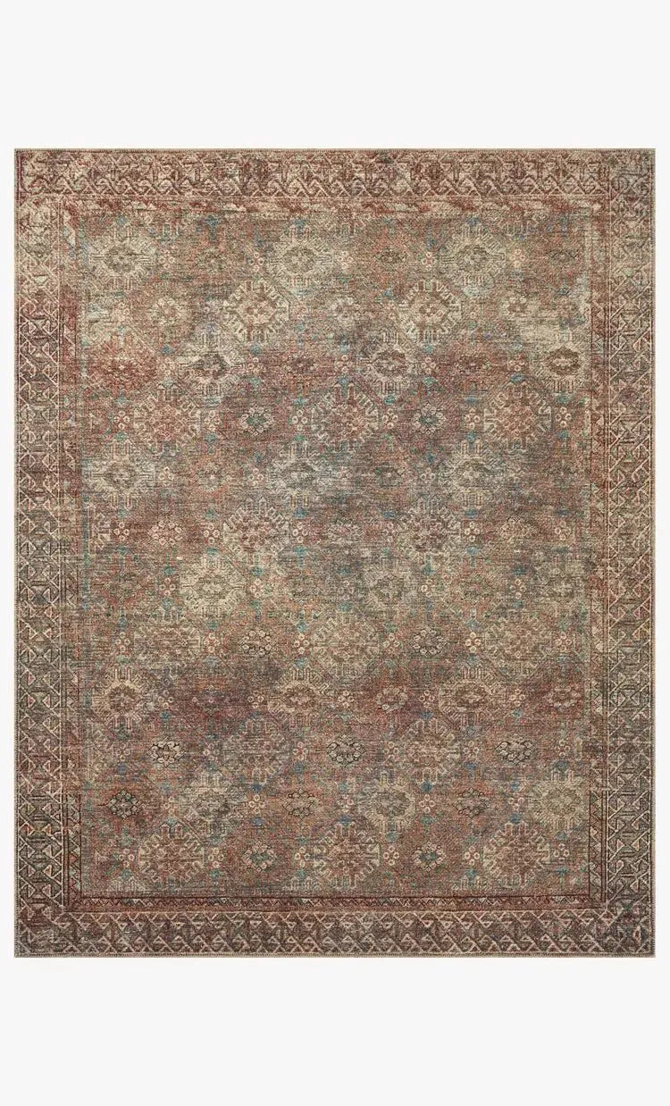 Billie BIL-04 Aqua/Rust Rug