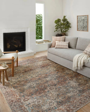 Billie BIL-04 Aqua/Rust Rug