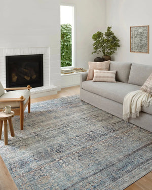 Billie BIL-05 Denim/Blush Rug