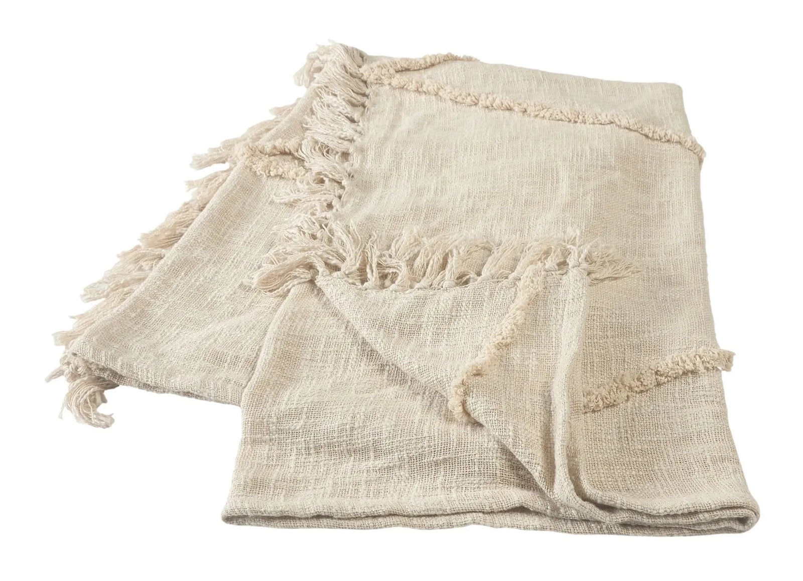 Birch Cream Tufted  LR80177 Throw Blanket