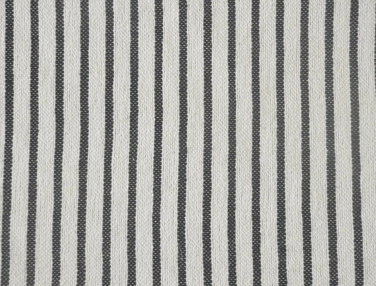 Black and Ivory Striped Tasseled LR80178 Throw Blanket