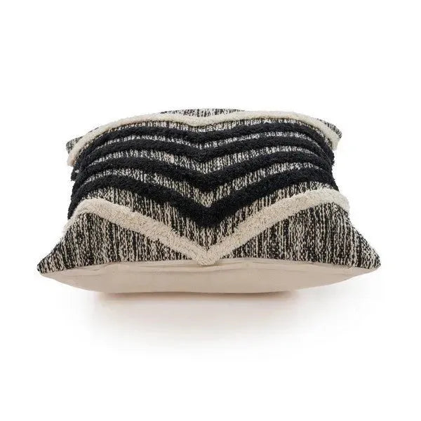 Black Fringe Metallic LR07339 Throw Pillow