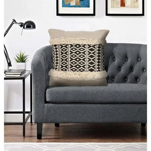 Black Modern LR07333 Throw Pillow
