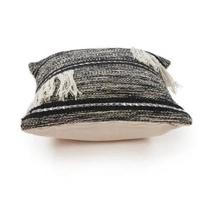 Black Plaid LR07338 Throw Pillow