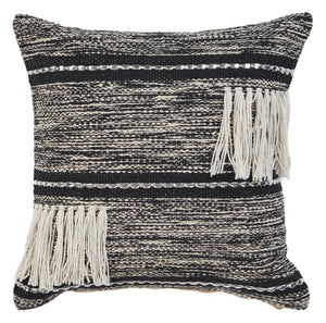 Black Plaid LR07338 Throw Pillow