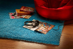 Bliss 1577 Shag Highlighter Blue Rug