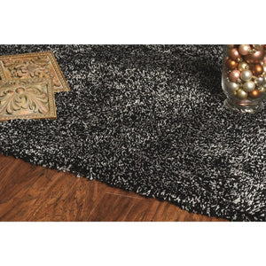 Bliss-1583 Shag Black Heather Rug