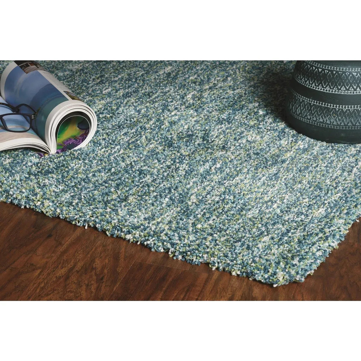 Bliss-1588 Shag Seafoam Heather Rug