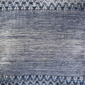 Blue and Ivory Textured LR07427 Throw Pillow