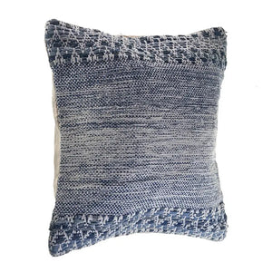 Blue and Ivory Textured LR07427 Throw Pillow