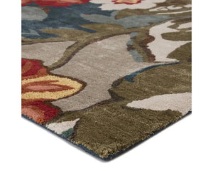 Blue BL116 Petal Pusher Indigo / Silver Gray Rug