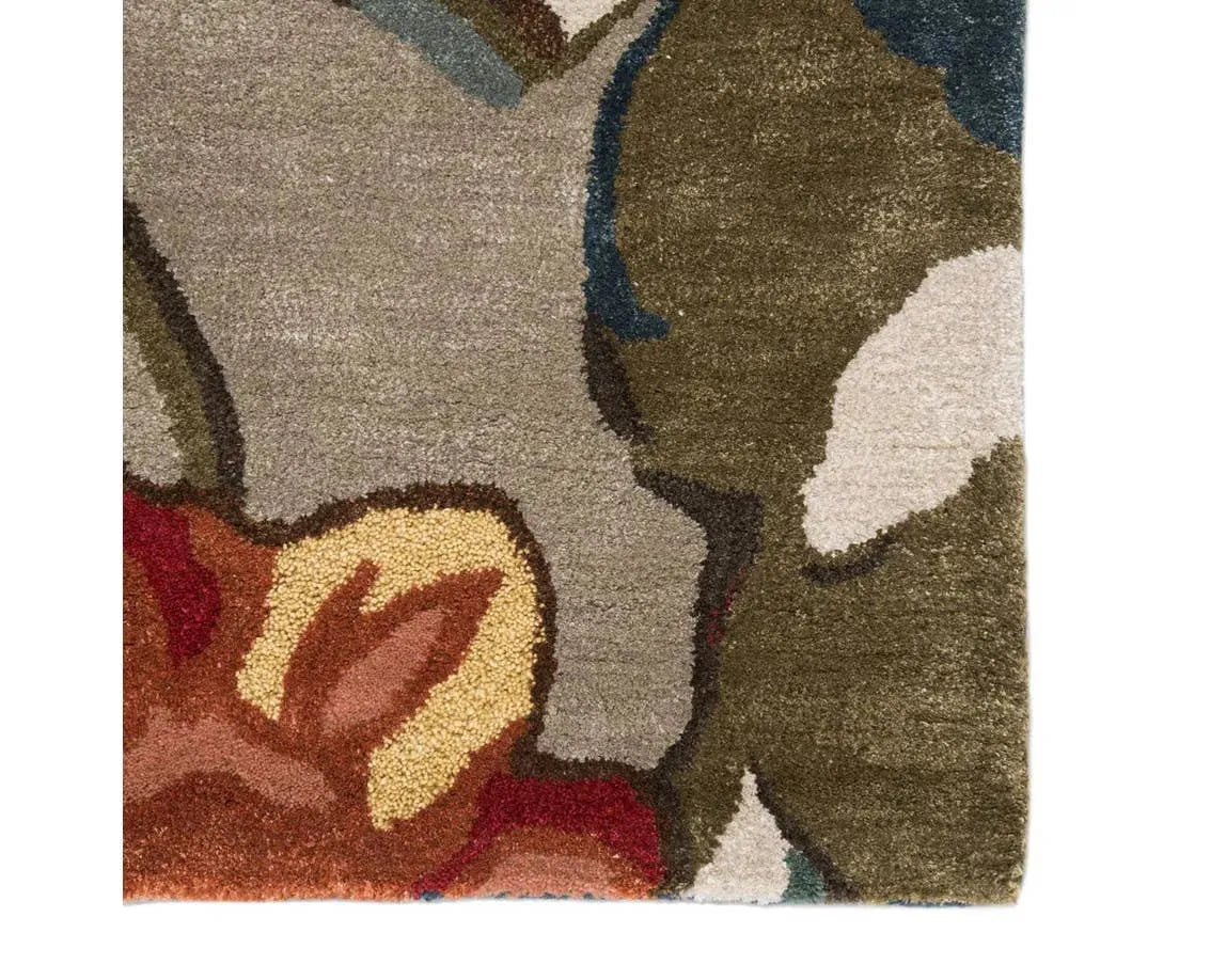 Blue BL116 Petal Pusher Indigo / Silver Gray Rug