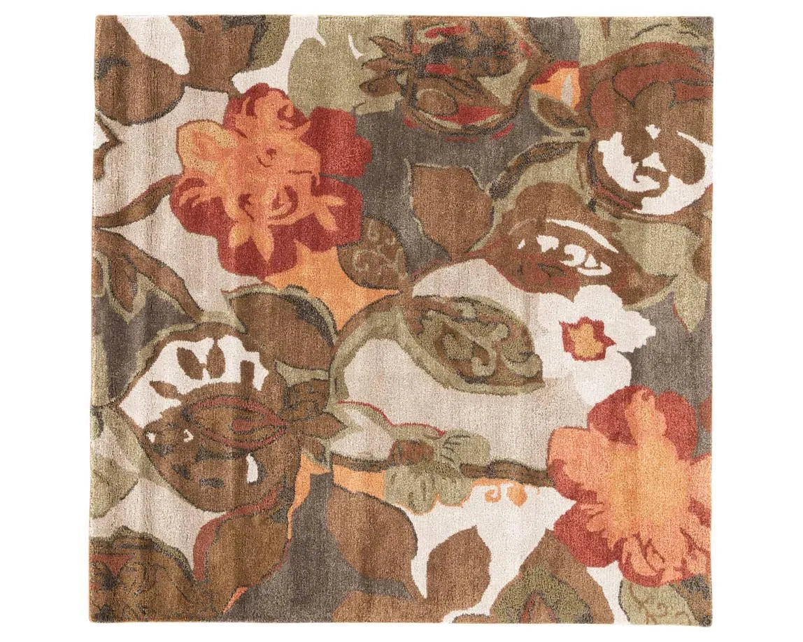 Blue BL12 Petal Pusher White Ice Rug