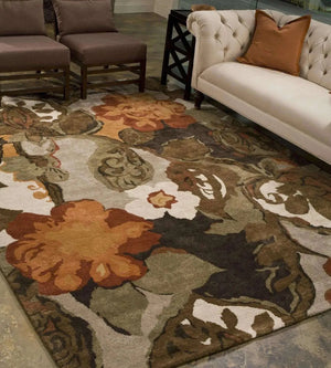 Blue BL12 Petal Pusher White Ice Rug