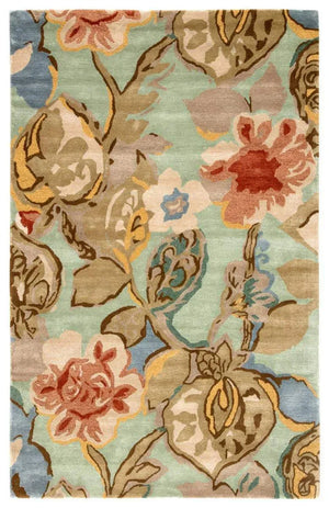 Blue BL71 Petal Pusher Aqua Foam Rug