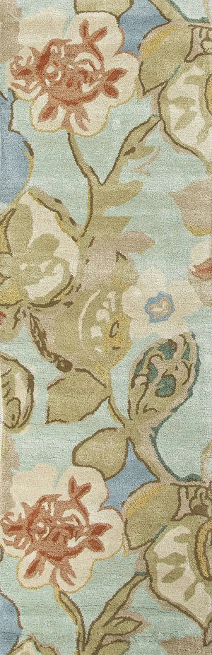 Blue BL71 Petal Pusher Aqua Foam Rug