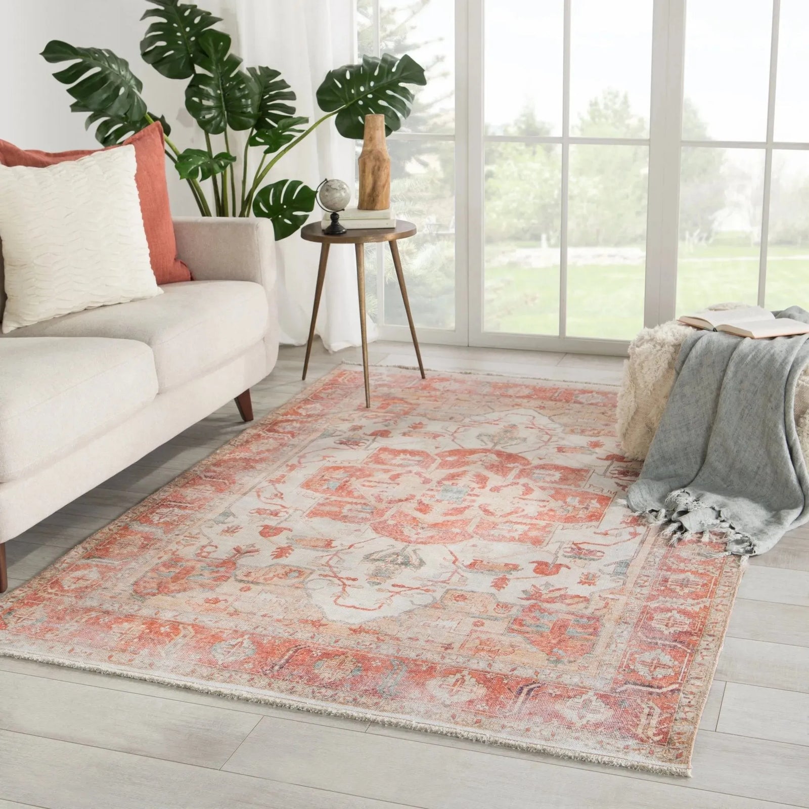 Boheme BOH01 Rhoda Orange/Ivory Rug