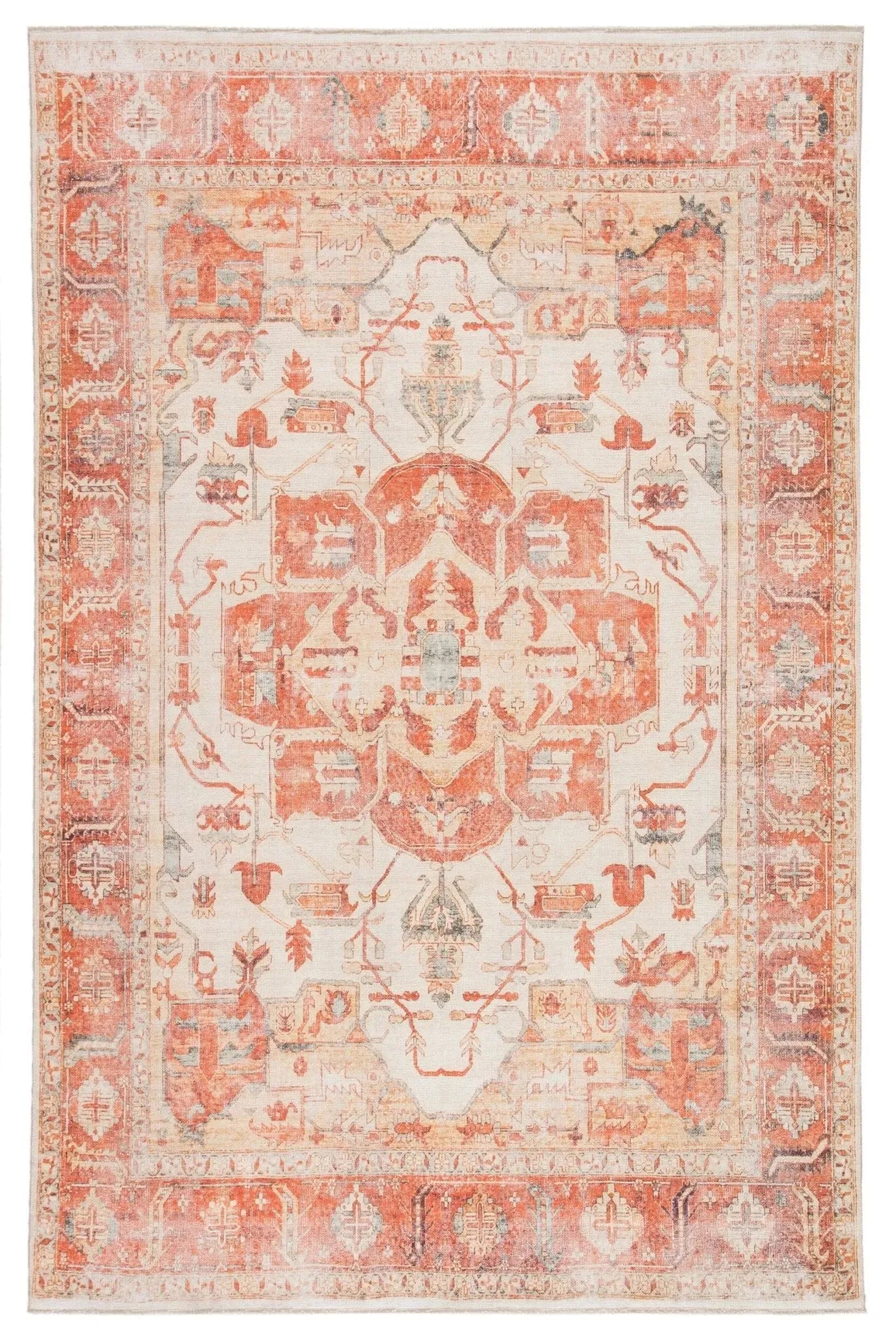 Boheme BOH01 Rhoda Orange/Ivory Rug