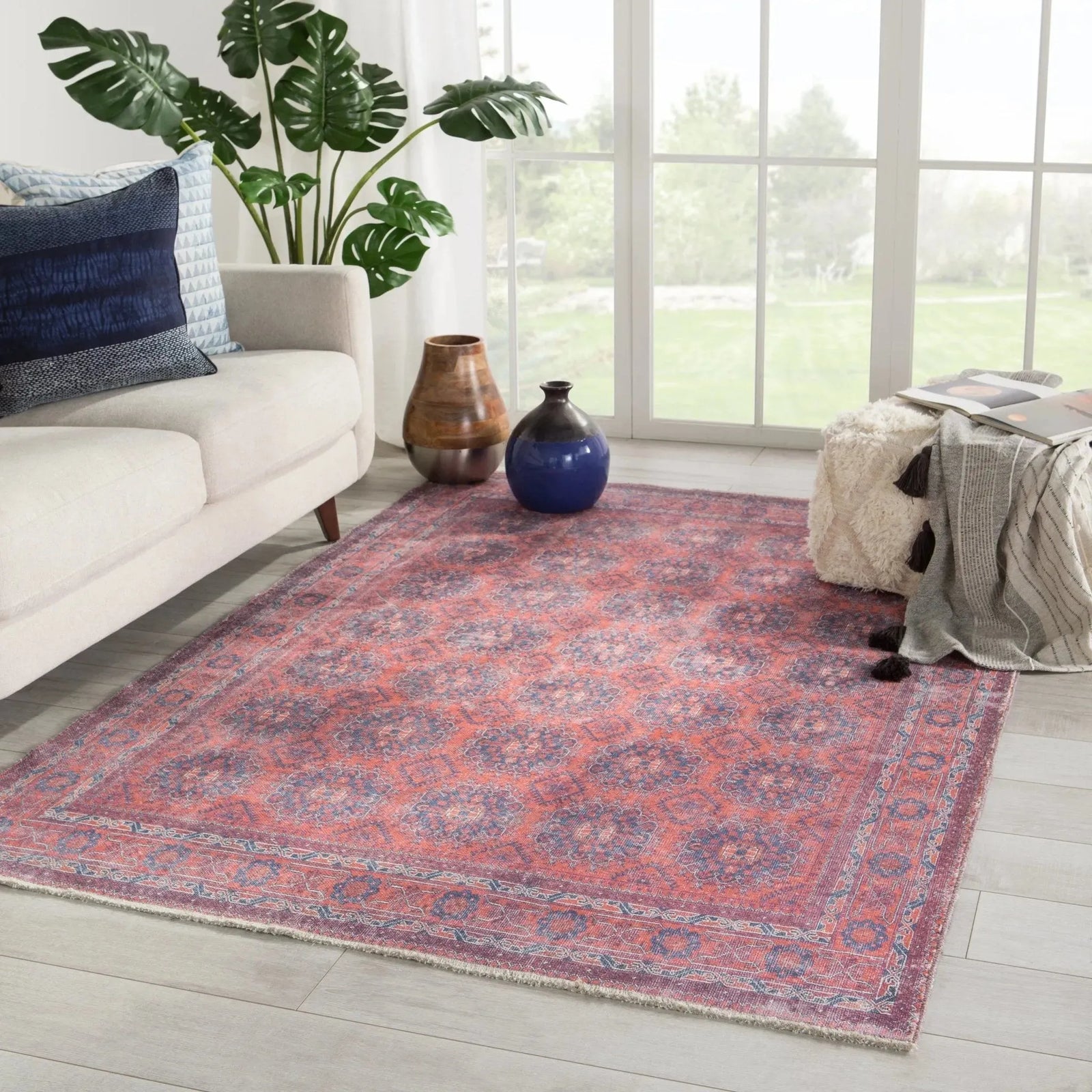 Boheme BOH05 Shelta Blue/Red Rug