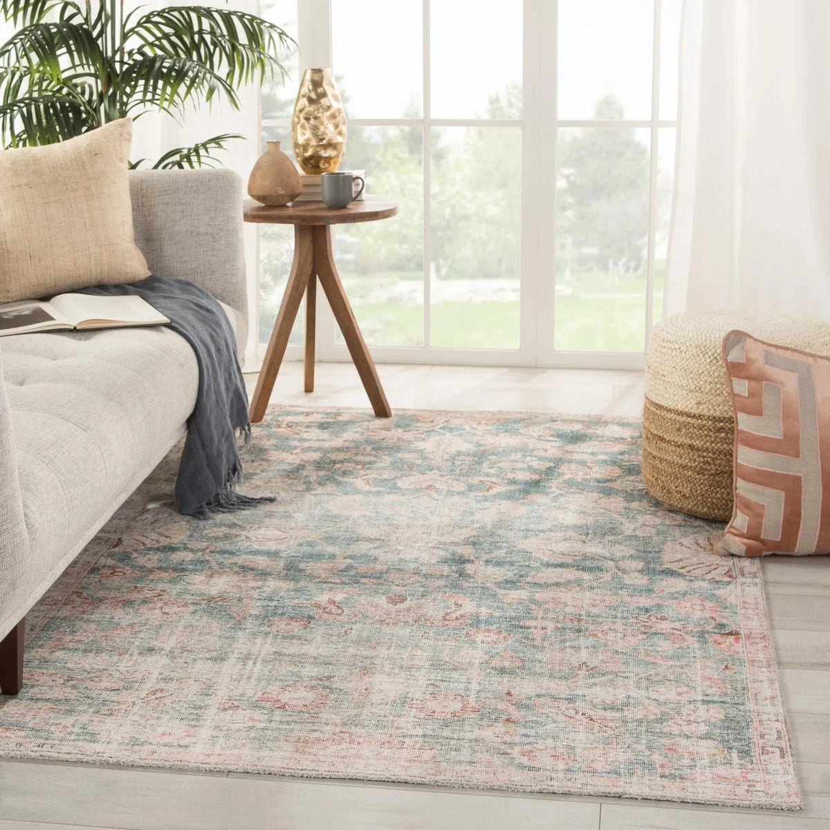 Boheme Boh08 Bardia Dark Teal/Rust Rug