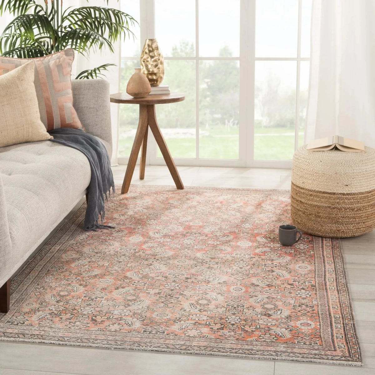 Boheme Boh11 Thistle Orange/Cream Rug