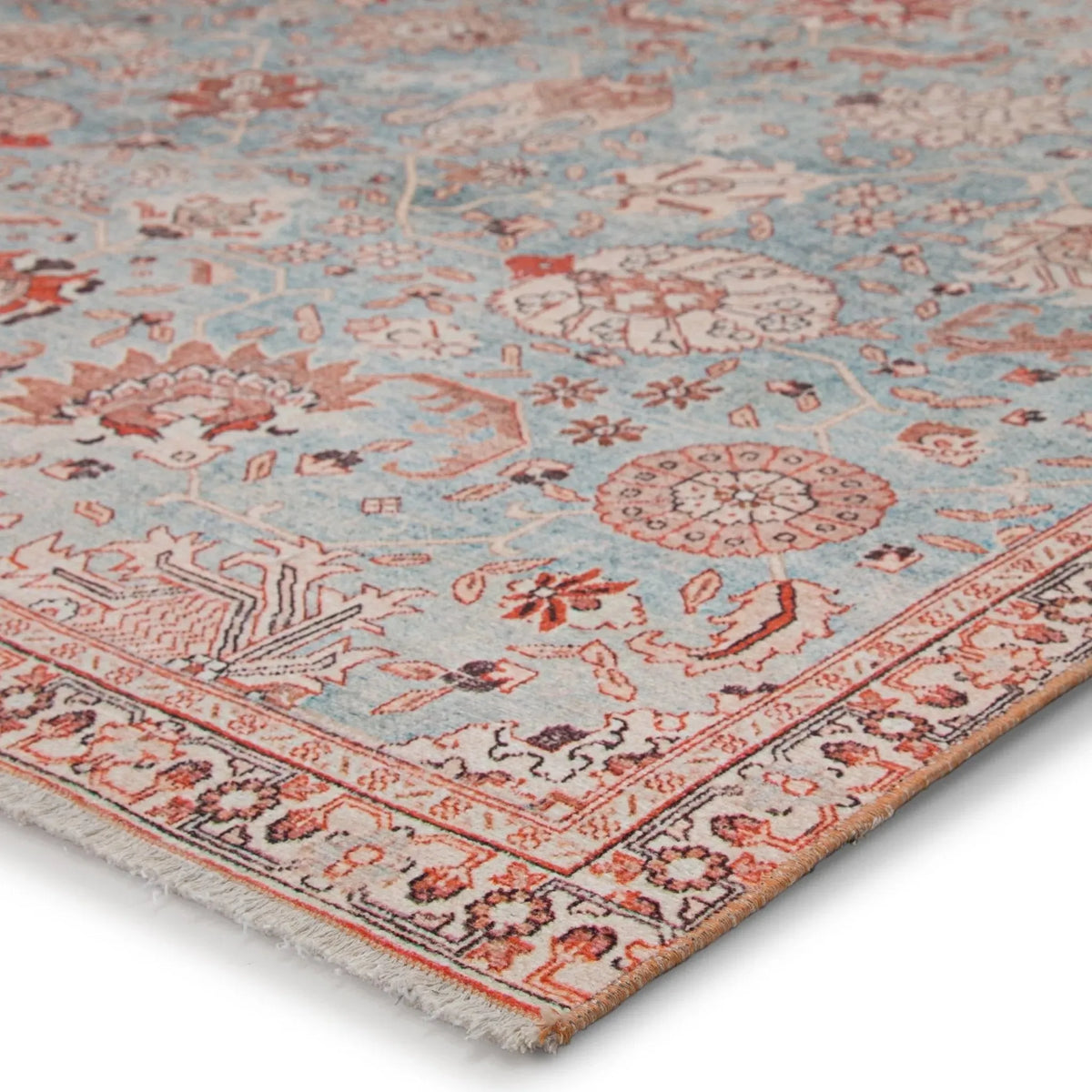 Boheme Boh14 Poppy Light Blue/Orange Rug