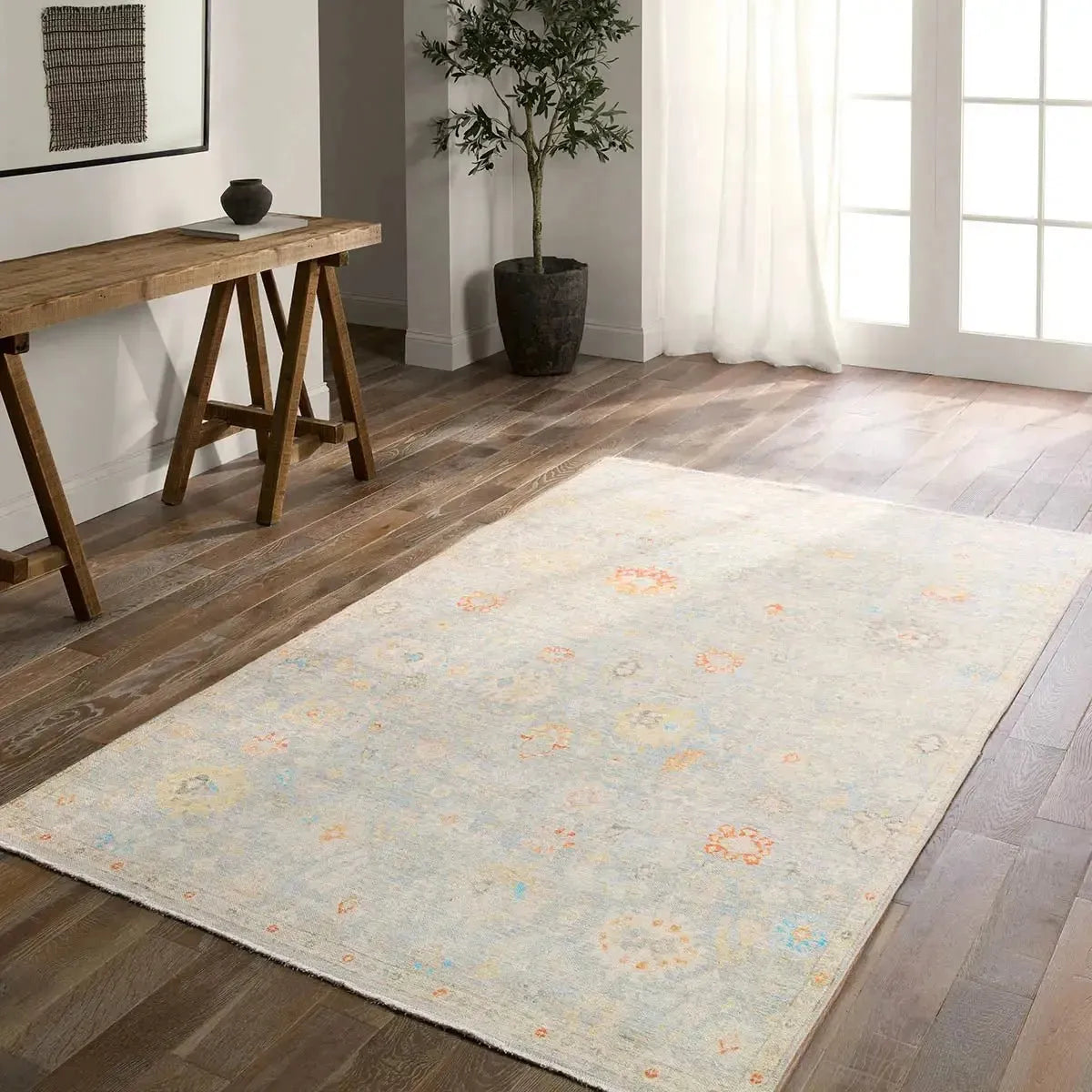 Boheme BOH28 Light Blue/Cream Rug