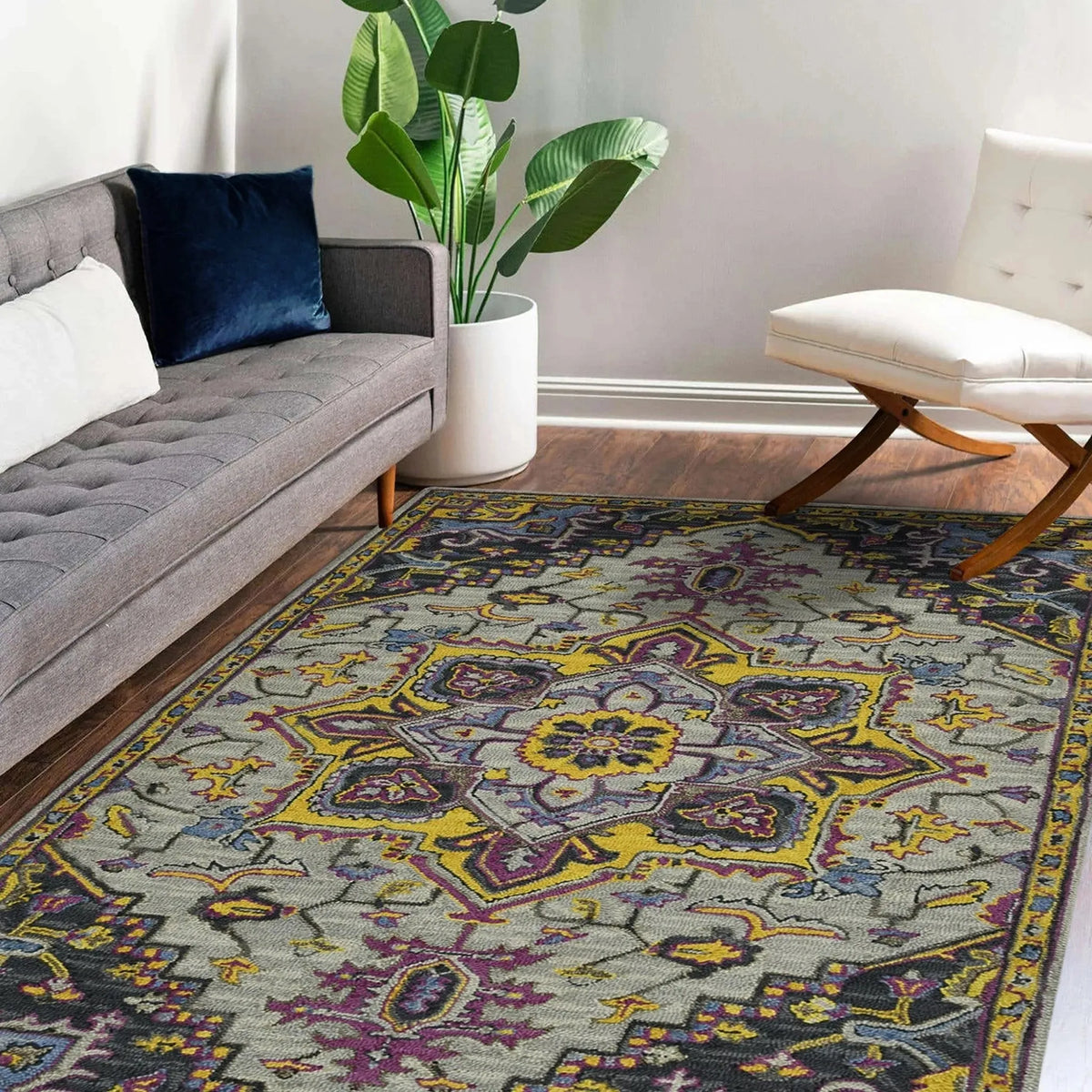 Boho BOH-3 Yellow/Pink Rug