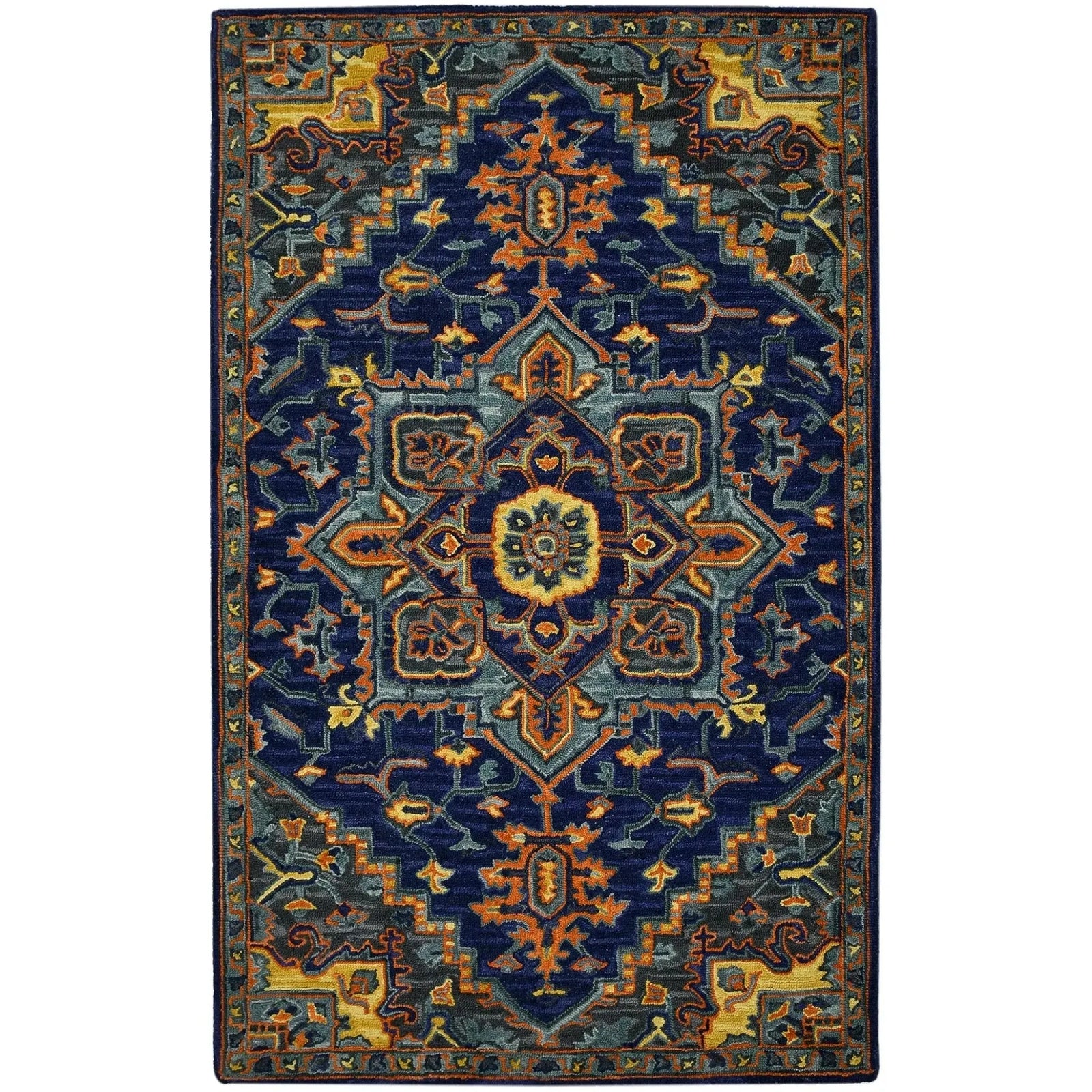 Boho BOH-5 Blue/Orange Rug