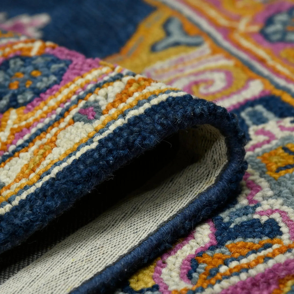 Boho BOH-8 Navy/Pink Rug