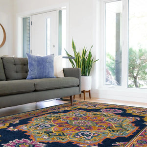 Boho BOH-8 Navy/Pink Rug