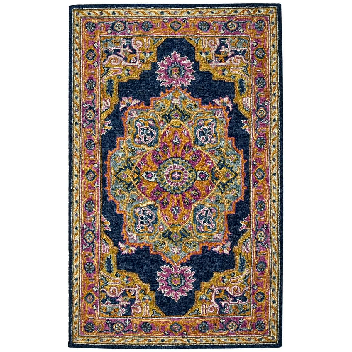 Boho BOH-8 Navy/Pink Rug