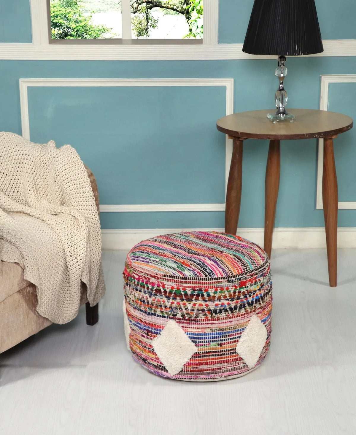 Boho Geometric LR99716 Pouf