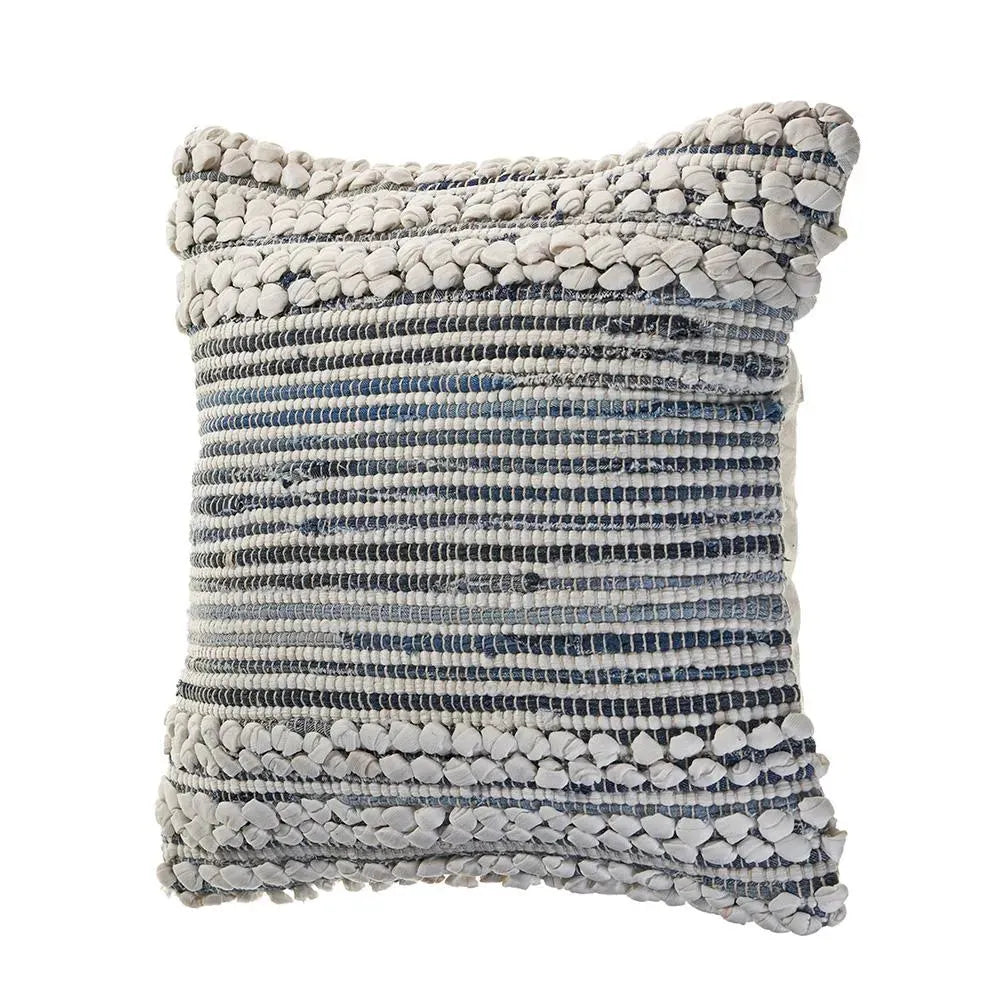 Bold Textured Navy LR07435 Throw Pillow