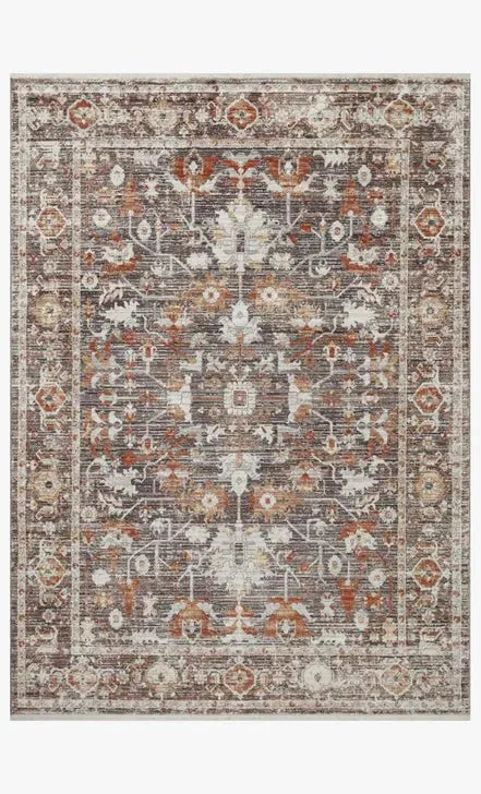 Bonney BNY-07 Charcoal/Spice Rug