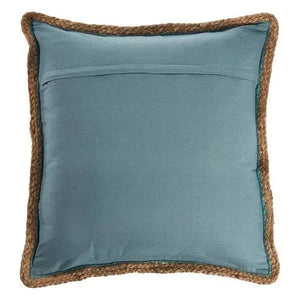 Bordered Blue Turquoise LR04648 Throw Pillow