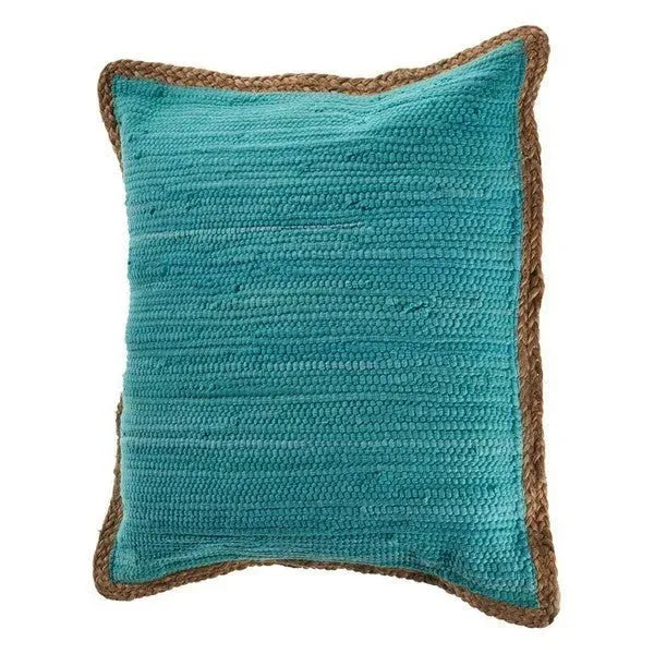 Bordered Blue Turquoise LR04648 Throw Pillow