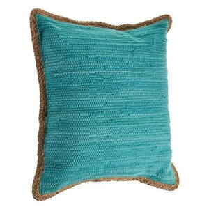 Bordered Blue Turquoise LR04648 Throw Pillow