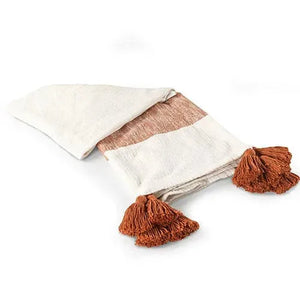 Borderline 80275ADW Adobe/White Throw Blanket