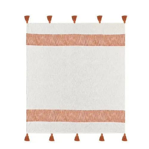 Borderline 80275ADW Adobe/White Throw Blanket