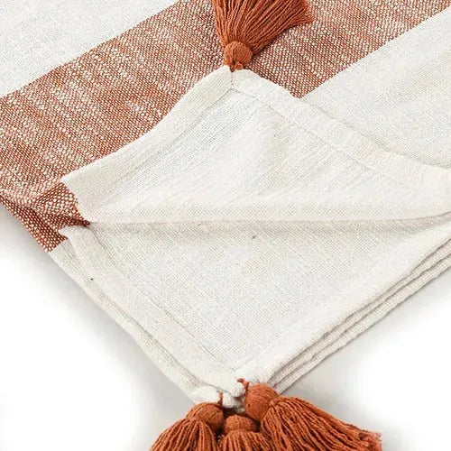 Borderline 80275ADW Adobe/White Throw Blanket