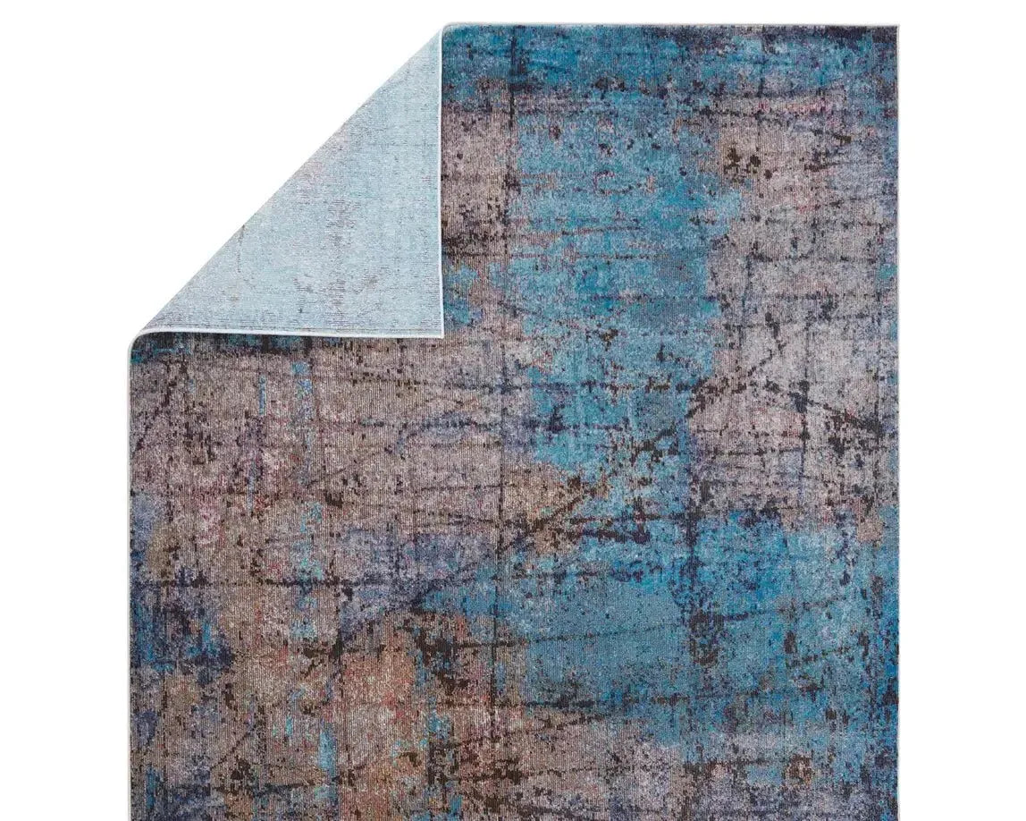 Borealis BOR08 Blue/Brown Rug