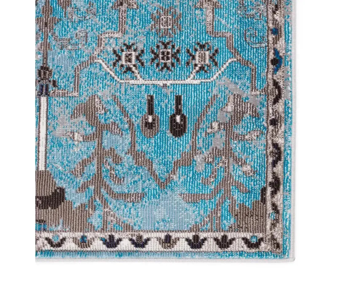 Borealis BOR14 Turquoise Rug