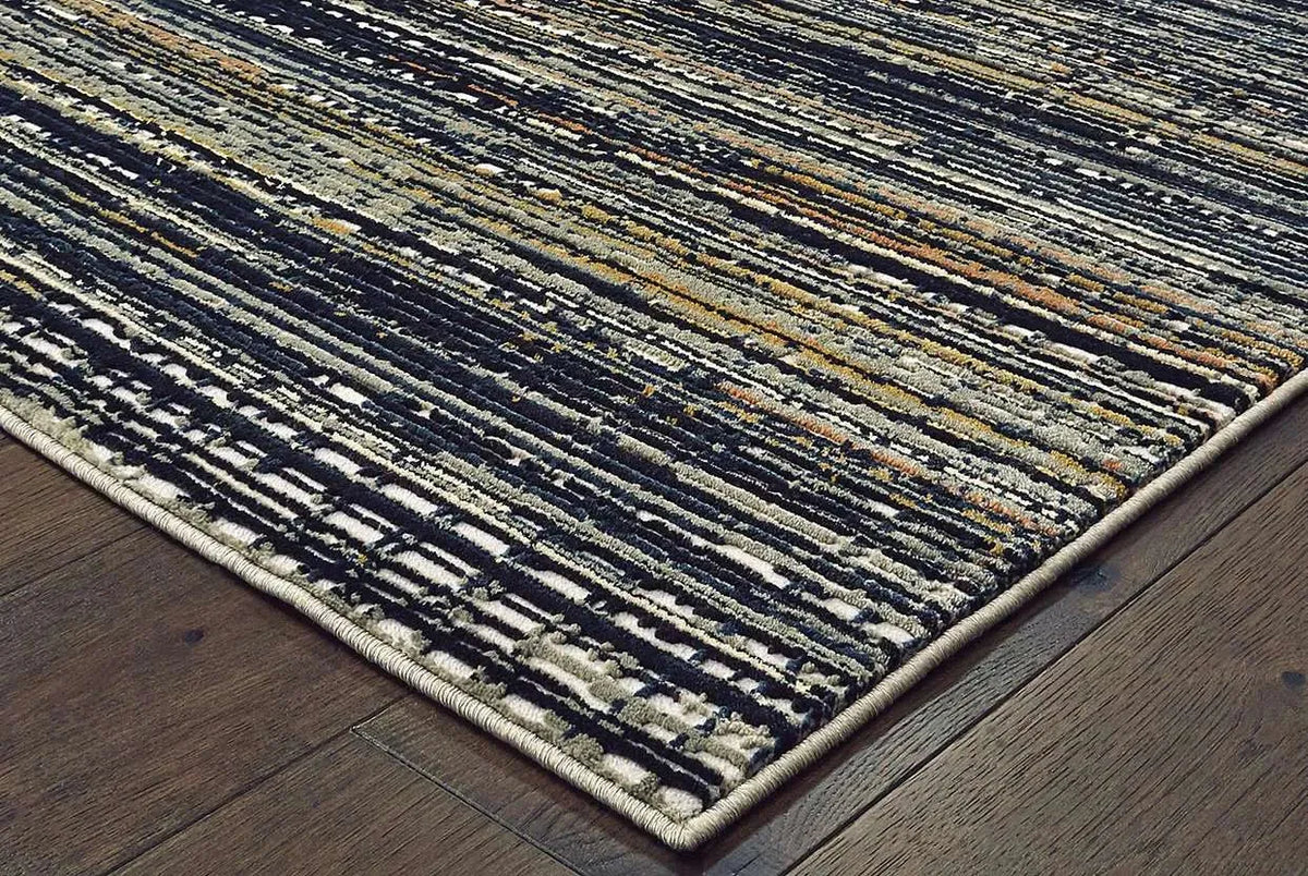 Bowen 1332H Black Navy Rug