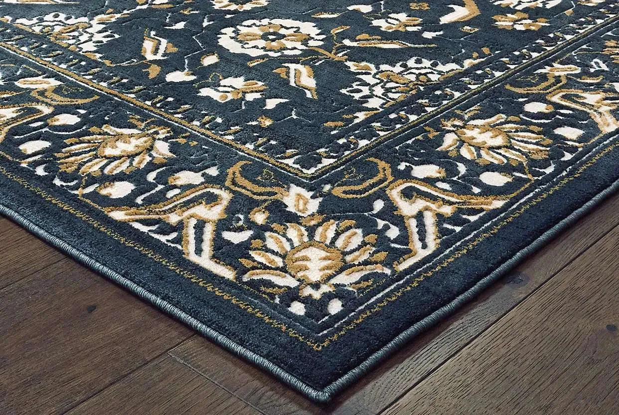 Bowen 534L Navy Gold Rug